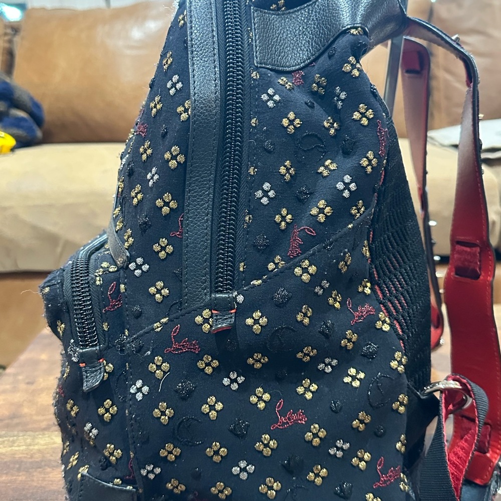 ❌❌SOLD❌❌Christian Louboutin Black and Gold Backpack - Picture 4 of 14